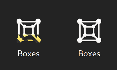 boxes regular and development package application icon